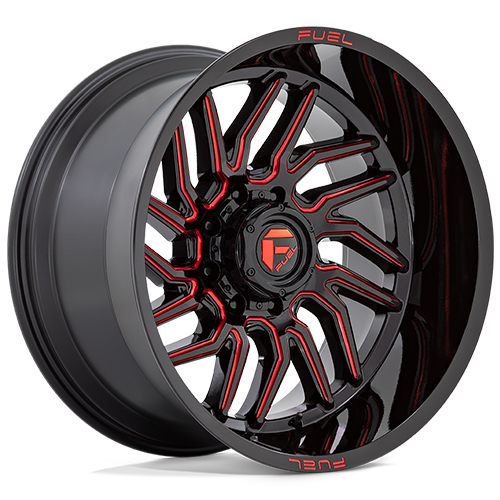 Fuel Hurricane Gloss Black Milled W/ Red Tint